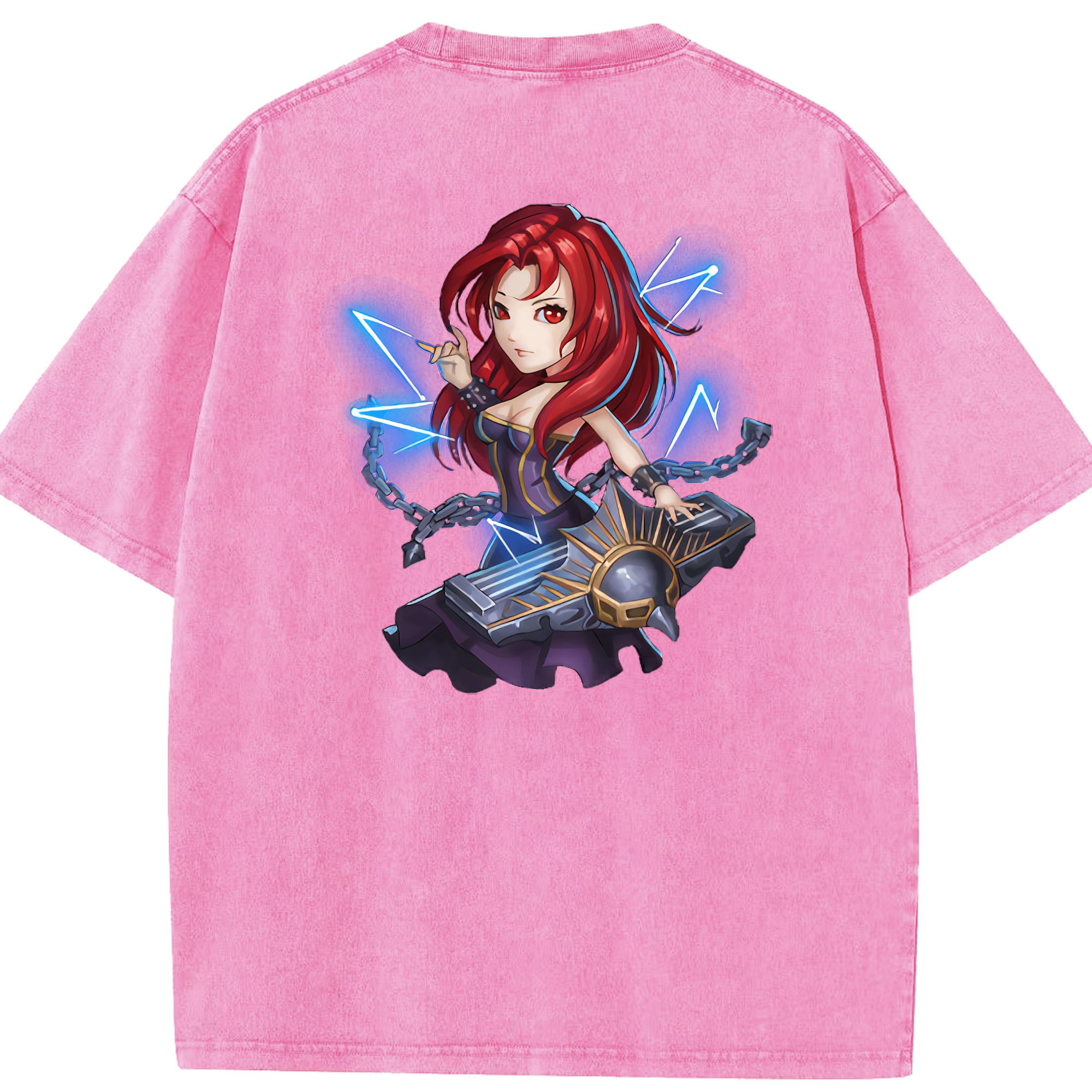リーグ・オブ・レジェンド League of Legends LOL 綿100% ヴィンテージ風 半袖Tシャツ（背面プリント）